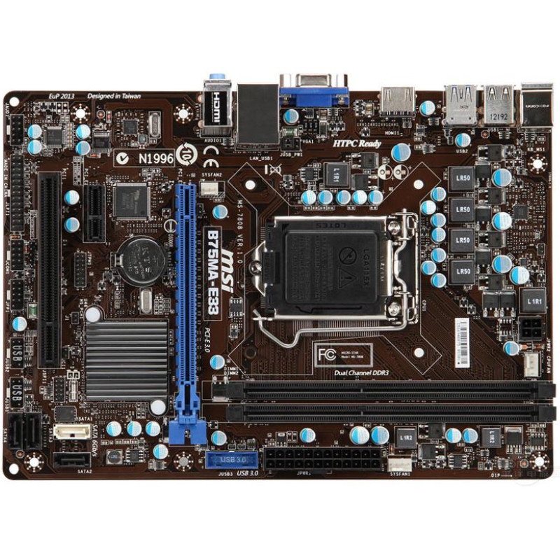 ใหม่ 1155-เข็ม MSI/MSI B75MA-E33 E31 IE35 P45 เมนบอร์ด B75 VGA DDR3