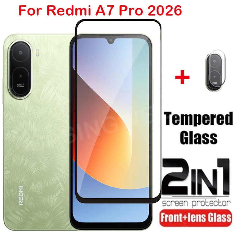 ป้องกันหน้าจอสําหรับ Redmi A7 Pro 4G 5G Poco C81 Pro C81X 2026 คลุมทั้งหมดกระจกนิรภัยใส HD ป้องกัน Anti Scratch ฟิล์ม