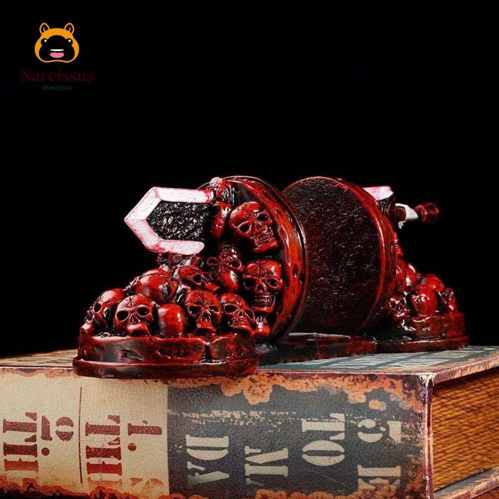 NARCISSUS Furious Dragon Slayer Bookend, Craft Non-slip Berserk Bookends, Creative Sturdy Base Resin