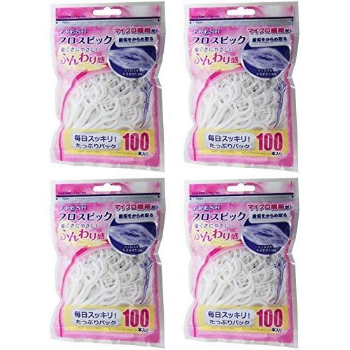 Bulk Purchase: Dental Pro Fresh Floss Picks - 100 Pieces per Pack (Set of 4)/ Direct from JAPAN
