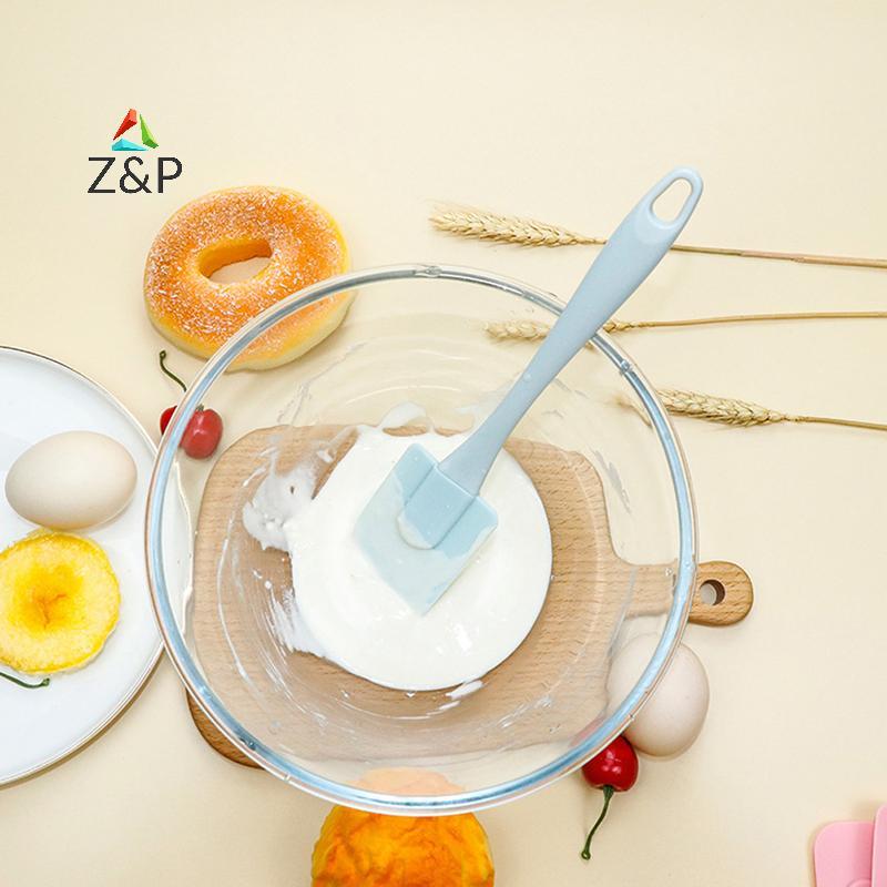 [Z&PT] 3 ชิ้น/เซ็ตซิลิโคน Scraper ความคิดสร้างสรรค์เบเกอรี่เครื่องมือ DIY ขนมปังเค้กเนยครีมไม้พายแปร