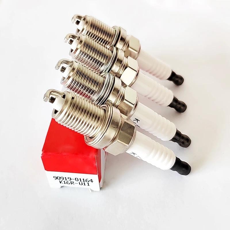 90919-01164 K16RU11 4 ชิ้นสําหรับ Toyota Tacoma 2001-2004 4 สูบ 2.4L 2.7L Iridium Spark Plug 9091901