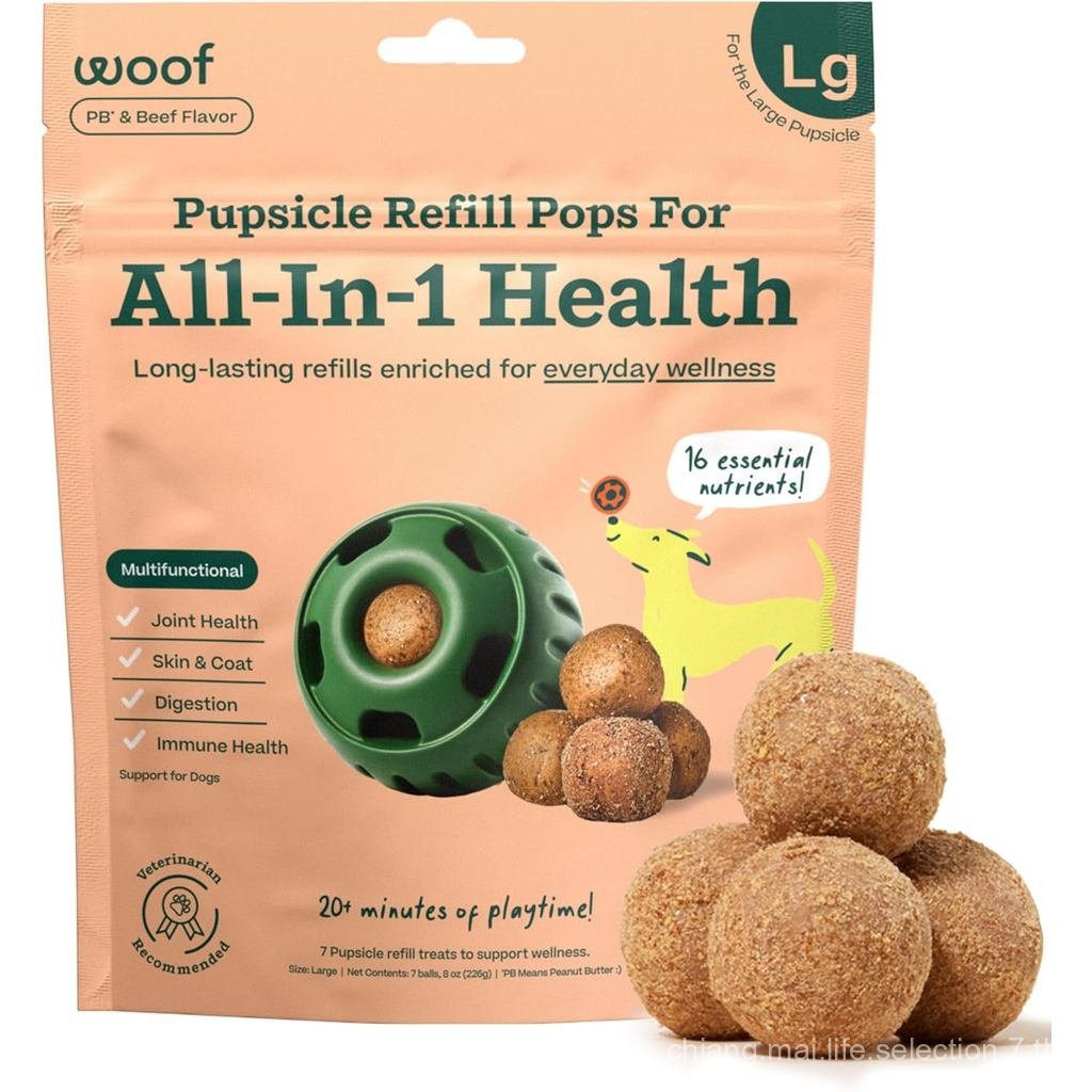 WOF Pupsicle Refill Pops for All-in-1 Health - รีฟิลวิตามินวนานสําหรับของเล่น Pupsicle - พร้อมวิตามิ