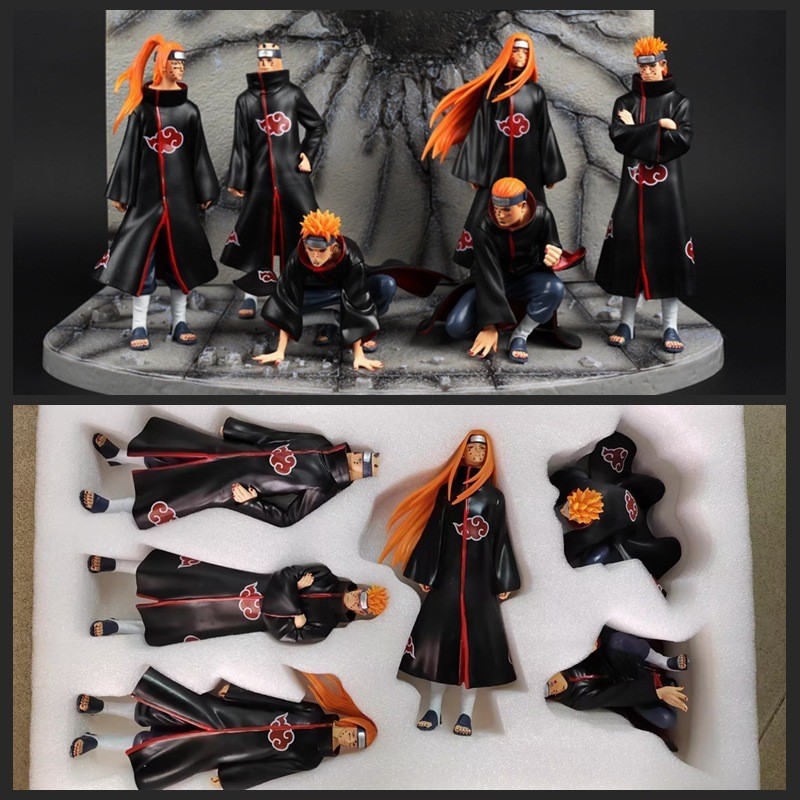 Naruto GK 6 ประเภท Xiao Organization ฉากขนาดใหญ่รูปปั้นแฟนตาซี Six Pay Payne เครื่องประดับรุ่นกล่องร