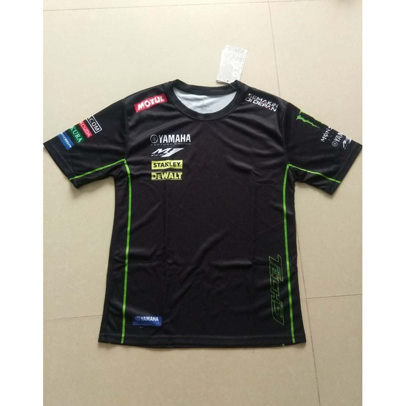 เสื้อยืดแจ็คเก็ต Moto GP Tech3 Yamaha สำหรับผู้ชาย แขนสั้น แห้งไว และสวมใส่ง่าย