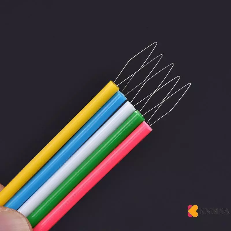 KNMSA] 10 ชิ้น Turtlenector Threading เข็มจักรเย็บผ้าเครื่องมือทรงกระบอกที่มีสีสันเข็ม Threader เย็บ Threader DIY อุปกรณ์เสริม สนค
