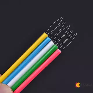 KNMSA] 10 ชิ้น Turtlenector Threading เข็มจักรเย็บผ้าเครื่องมือทรงกระบอกที่มีสีสันเข็ม Threader เย็บ Threader DIY อุปกรณ์เสริม สนค