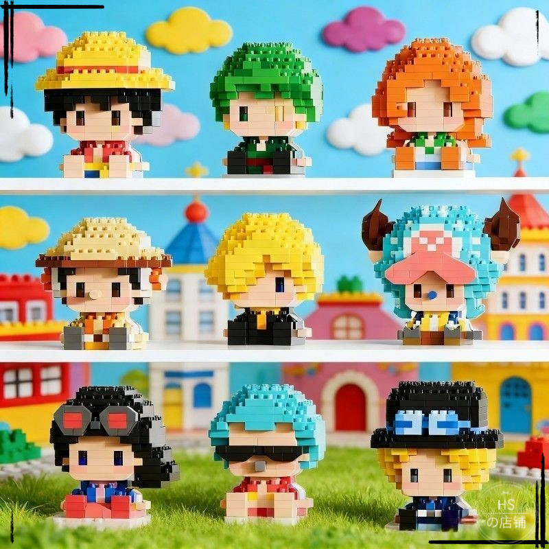 [สินค้าใหม่] Pirate Nautical Anime Building Block ตัวละครตุ๊กตาการ์ตูนประกอบของเล่นเพื่อการศึกษาเด็กผู้หญิงของขวัญวันเกิด
