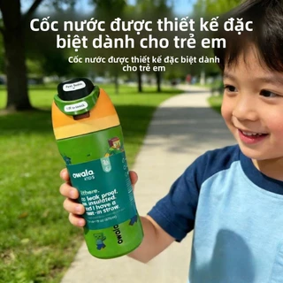 Minecraft Co-Branded Owala Bounce Water Cup 304 สแตนเลสนักเรียนแบบพกพาถ้วยผลไม้กลางแจ้งแบบพกพา Thermos ถ้วย