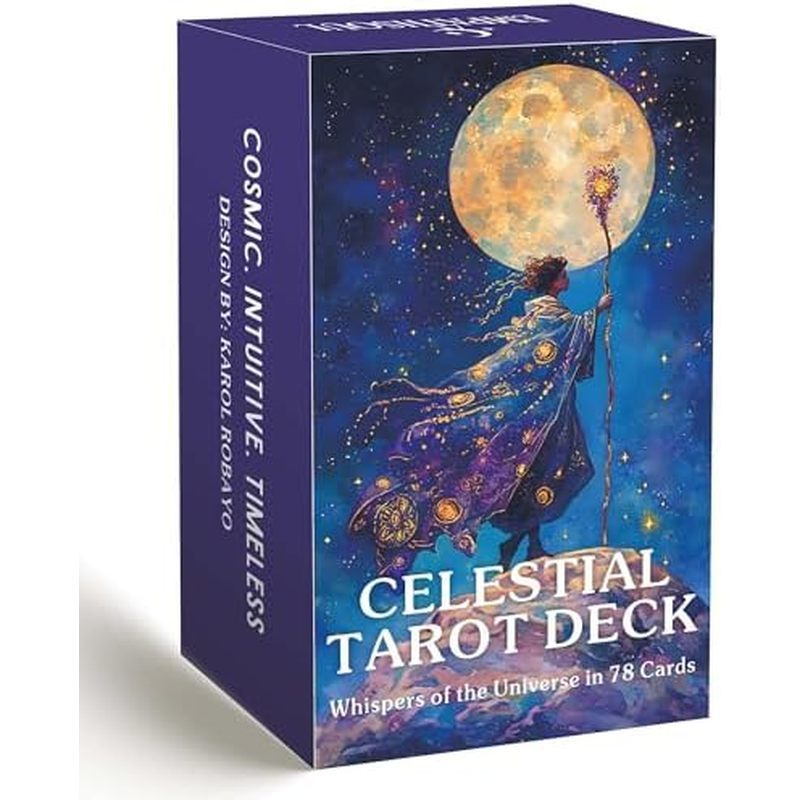 ที่ไม่ซ้ํากัน Celestial Tarot Cards, 78 Universe Tarot Cards, Modern Witch Tarot Cards, Beginner and