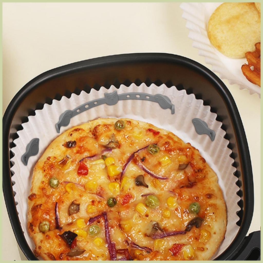 Air Fryer Liner แม่เหล็กซิลิโคนทนความร้อน Air Fryer Parchment กระดาษ Liner แม่เหล็กสําหรับห้องครัว f