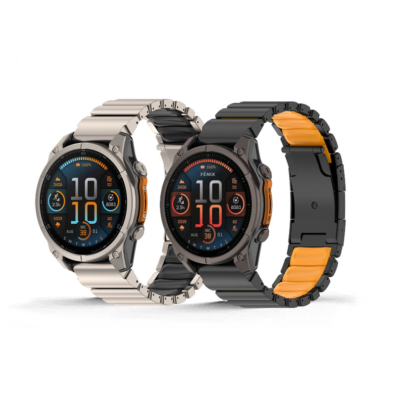 22 26 มม.ไทเทเนียมสําหรับ Garmin Fenix8 47 มม.51 มม.7 7x 7Pro/5XPlus และ Instinct/Epix/Marq Aviator QuickFit นาฬิกาสายรัดข้อมือ