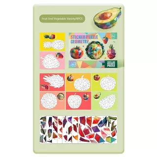ORIEN Geometric Sticker Puzzle, ปริศนาสติ๊กเกอร์เกมปฏิสัมพันธ์การ์ตูน, ของเล่นสติ๊กเกอร์ DIY หลากสีตลก