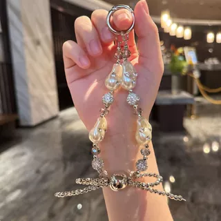 SAMSUNG แฟชั่นคริสตัลแหวนมือสายรัดข้อมือเชือกเส้นเล็ก พลอยเทียม สําหรับ ไอโฟน หัวเว่ย เรดมี่ เสี่ยวหมี่ ซัมซุงโทรศัพท์เสน่ห์เพชรโบว์สร้อยข้