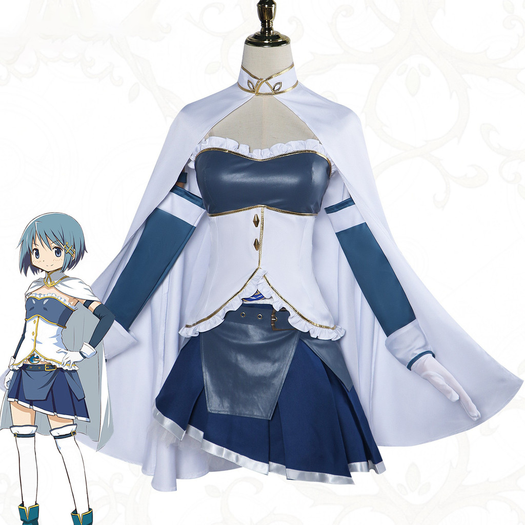อะนิเมะสองมิติสาวเวทมนตร์ Madoka Miki Sayaka Magica Miki Sayaka คอสเพลย์เครื่องแต่งกาย Puella Magi M