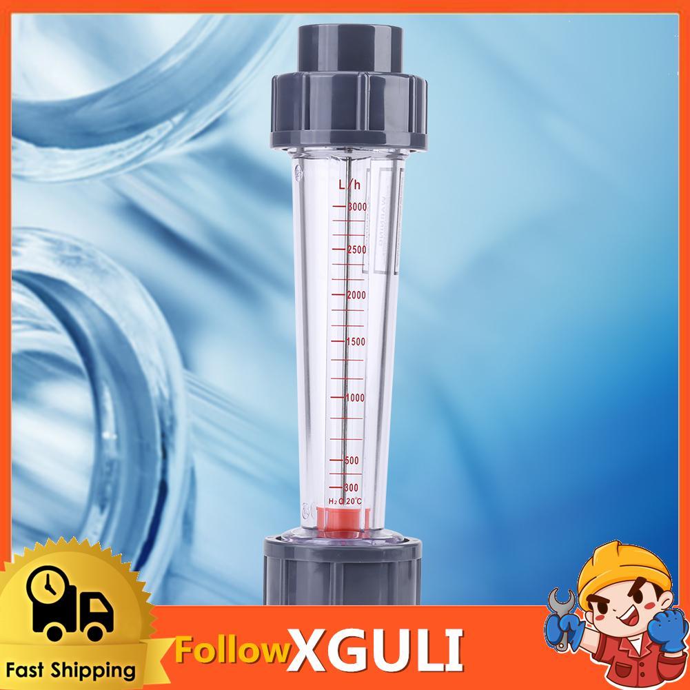 Xguli Xguli น้ำขนาดเล็กกระแสเงินสดเมตร 300-3000L/H หลอดพลาสติก Rotameter LZS-25 Liquid Meter Flowmet