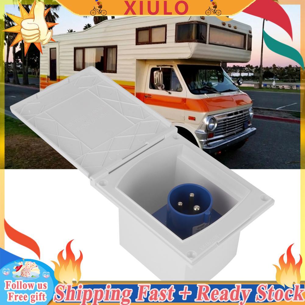 Xiulo Xiulo aqxreight RV ปลั๊ก SOCKET 16A -240V 3Pin Flush Mount Power Outlet สำหรับ Motorhome รถพ่ว