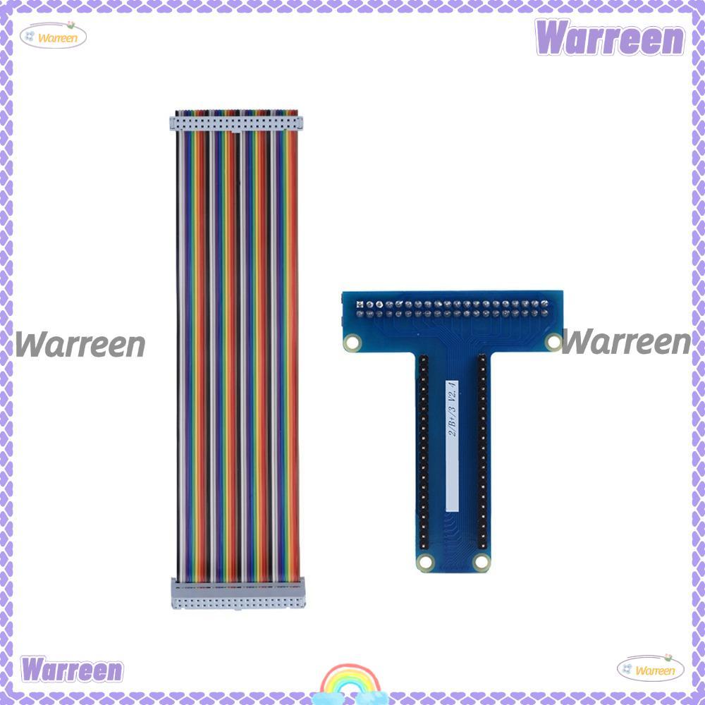 WARREEN GPIO บอร์ดขยาย ใช้งานง่าย T ประเภท GPIO แบบพกพา 40Pin สายริบบิ้น GPIO อะแดปเตอร์สําหรับ Rasp