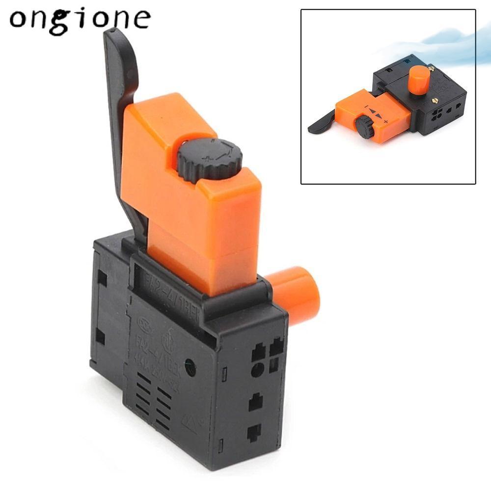 ONGIONE 1 ชิ้นสว่านไฟฟ้าสวิตช์ทริกเกอร์,มือเจาะล็อคบนสวิตช์ความเร็วไฟฟ้า,ทนทาน AC 220 V/6A ควบคุมความเร็วปรับ FA2/61BEK
