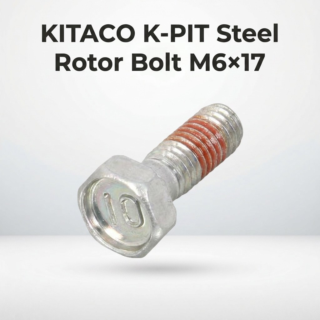 KITACO K-PIT Steel Rotor Bolt M6×17 P1.25 for Honda Models (Set of 5)