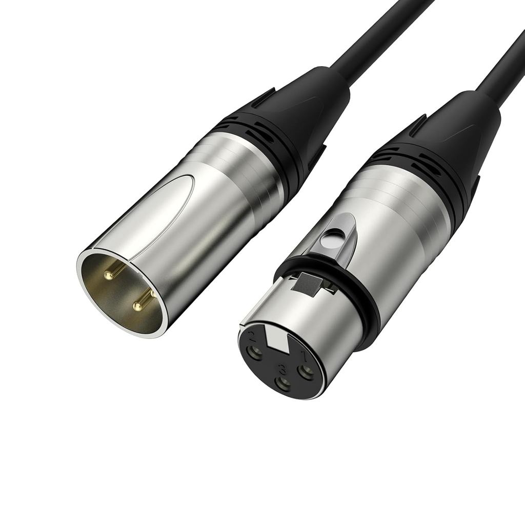 1.8M XLR สายไมโครโฟน Premium XLR ชายหญิงสายสัญญาณเสียงไมค์พร้อมขั้วต่อ Balanced 3 PIN, สายลําโพงสายไ