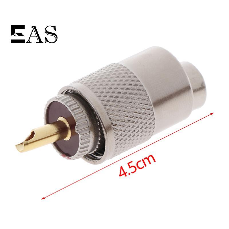 [EA] 1 ชิ้น UHF PL259 ปลั๊กชายอะแดปเตอร์ขั้วต่อบัดกรีตรงสําหรับ RG8U RG58-3 TH