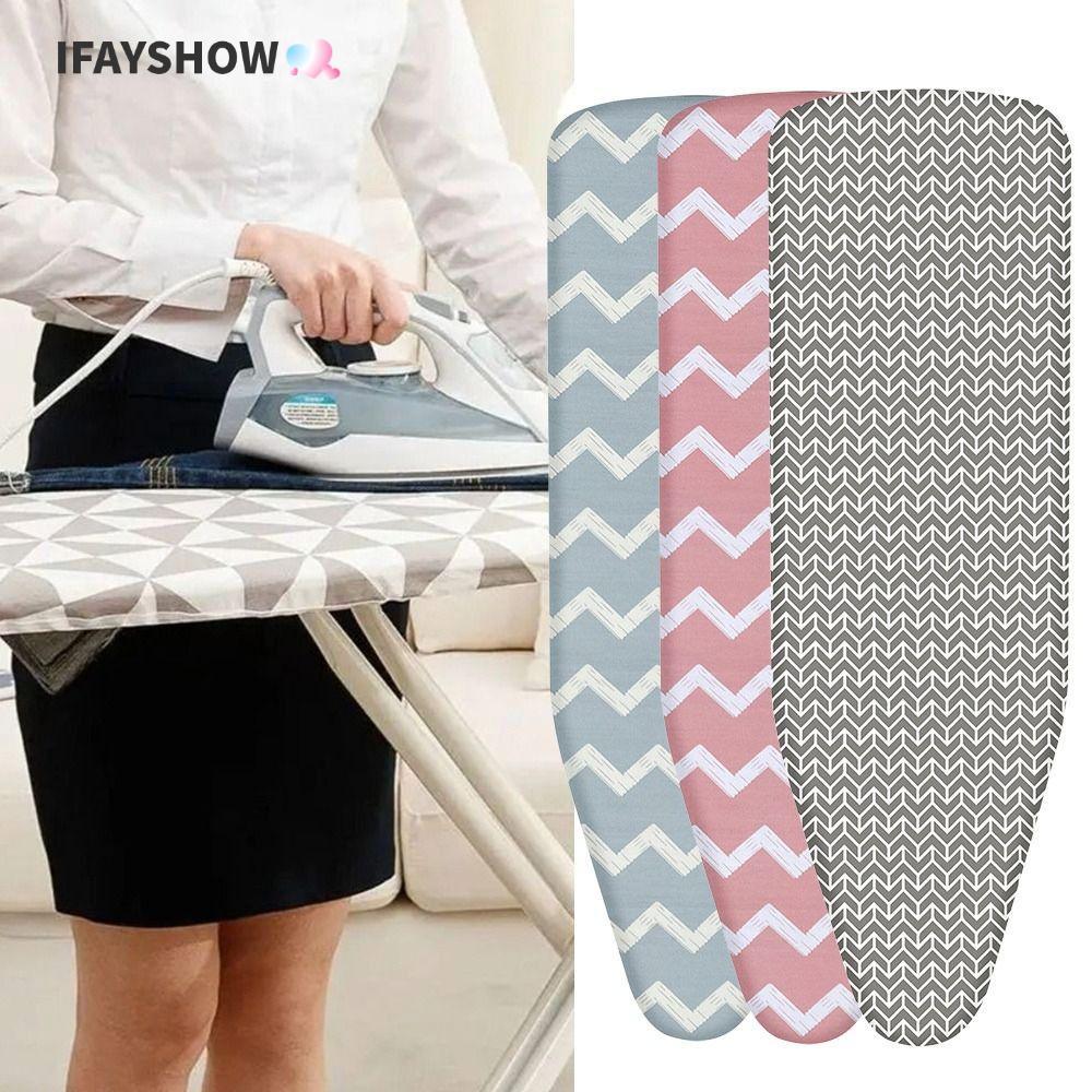 IFAYSHOW ผ้ารองที่รองรีดแบบหนาทนคราบแผ่นกันความร้อนรีดผ้ายืดหยุ่นทนความร้อนแบบพกพาสําหรับอุปกรณ์โต๊ะรีดผ้า