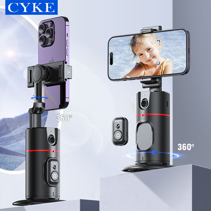 CYKE Follow-up PTZ ขาตั้งโทรศัพท์มือถือ AI Face Follow-up Photo Handy เครื่องมือเดสก์ท็อป Live Strea