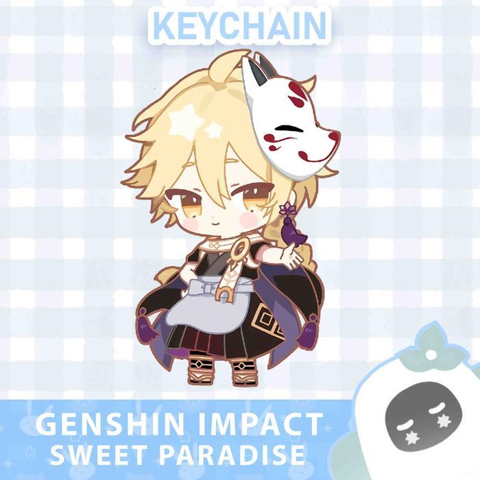 Ganci / Gantungan Kunci Akrilk GENSHIN IMPACT SWEET PARADISE - AETHER