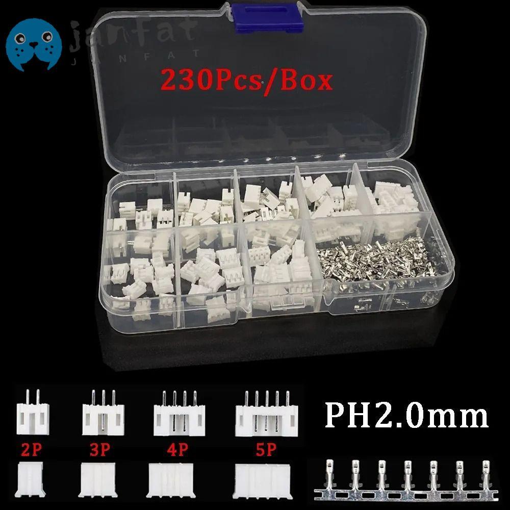 JANFAT 2.0 มม.Pitch Terminal Kit/Housing/Pin,อะแดปเตอร์PH2.0 2p 3p 4p 5 pin Header JST Connector, 2.