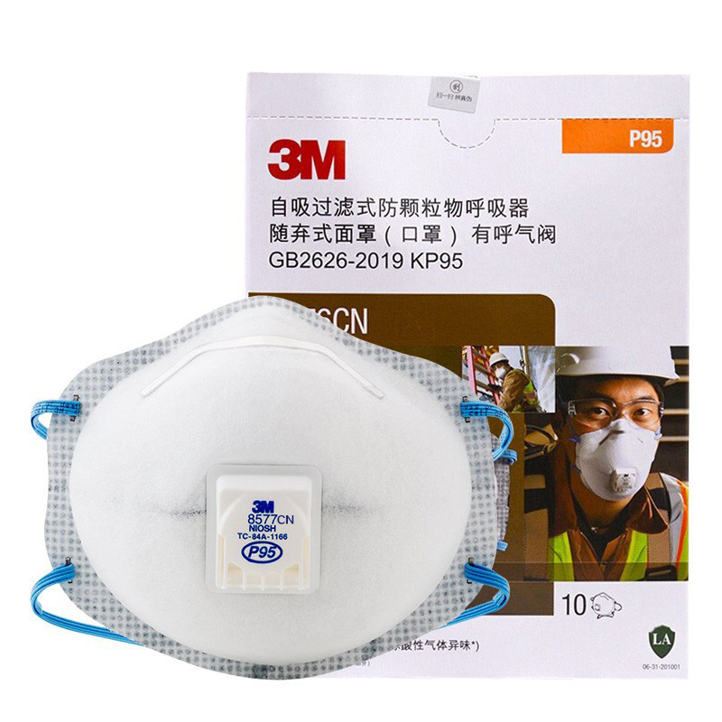 3M 8776CN P95 Anti-Acid Gas และ Granular Activated Carbon พร้อมหน้ากากป้องกันวาล์ว