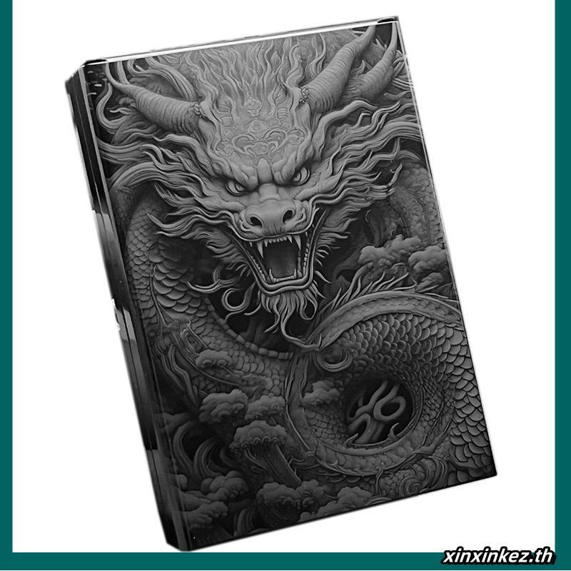 สินค้าใหม่ China Dragon Sliding Cigarette Box Classic Men's Creative Automatic Cigarette Box 20 Pack
