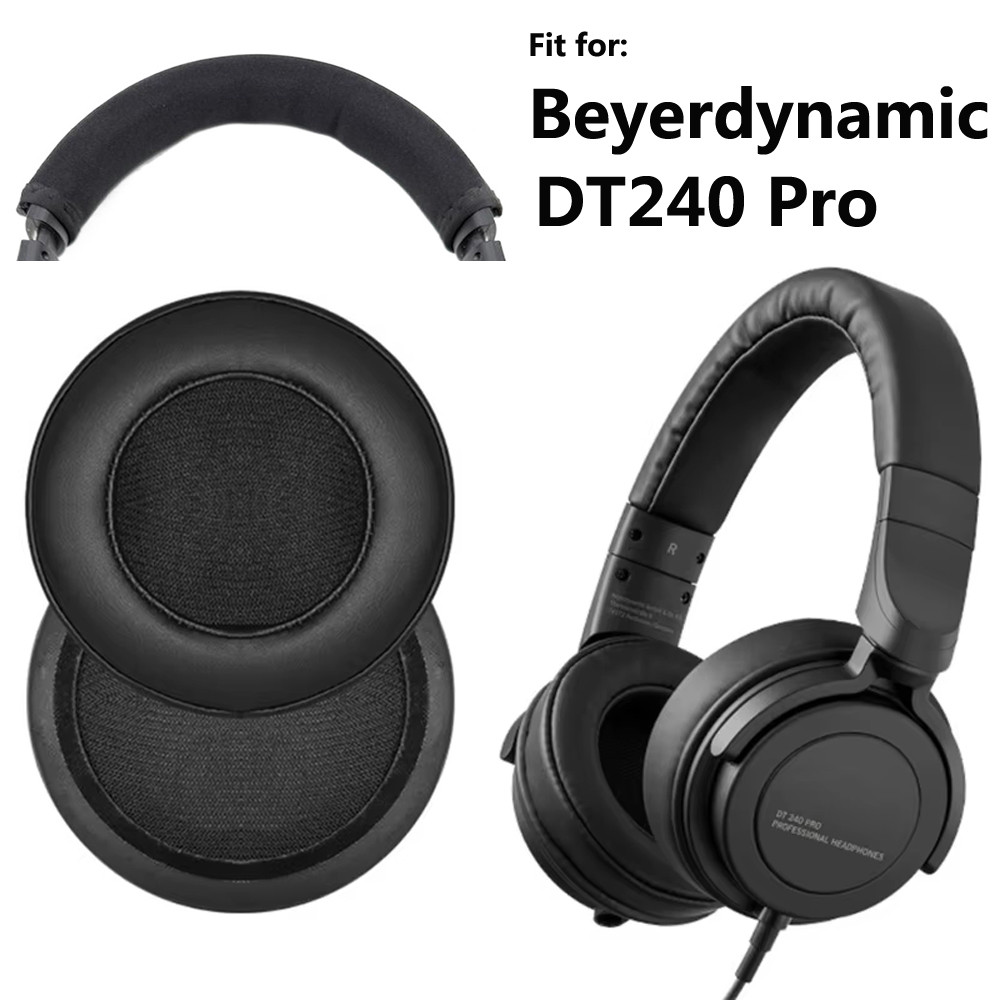 แผ่นรองหูฟังสําหรับ Beyerdynamic DT240 Pro หูฟังแผ่นรองหูฟังแถบคาดศีรษะ
