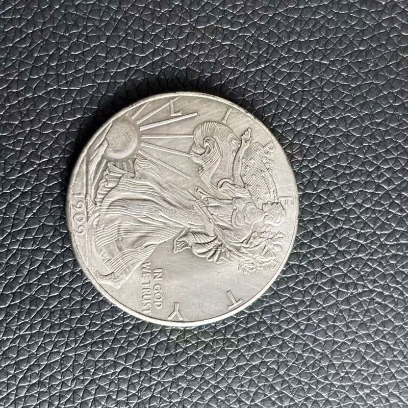 Io1909 เหรียญเงินต่างประเทศอเมริกันเดินหว่านปลูก Eagle ต่างประเทศเงินรูปปั้น Liberty 4/* 17+- */HGYT