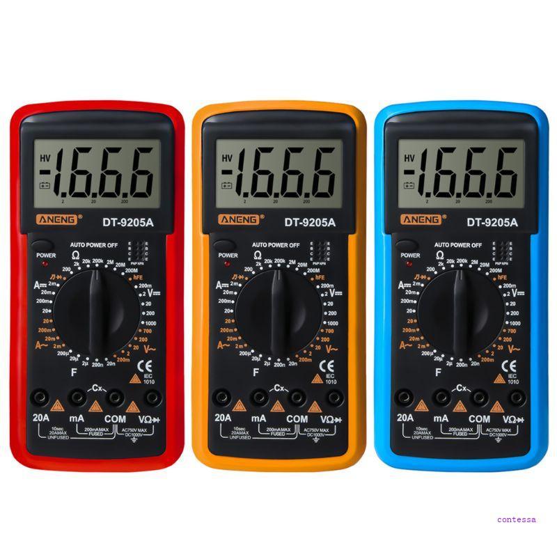 CON DT9205A มัลติมิเตอร์แบบดิจิตอลสําหรับช่างไฟฟ้าการบํารุงรักษาไฟฟ้ามืออาชีพ