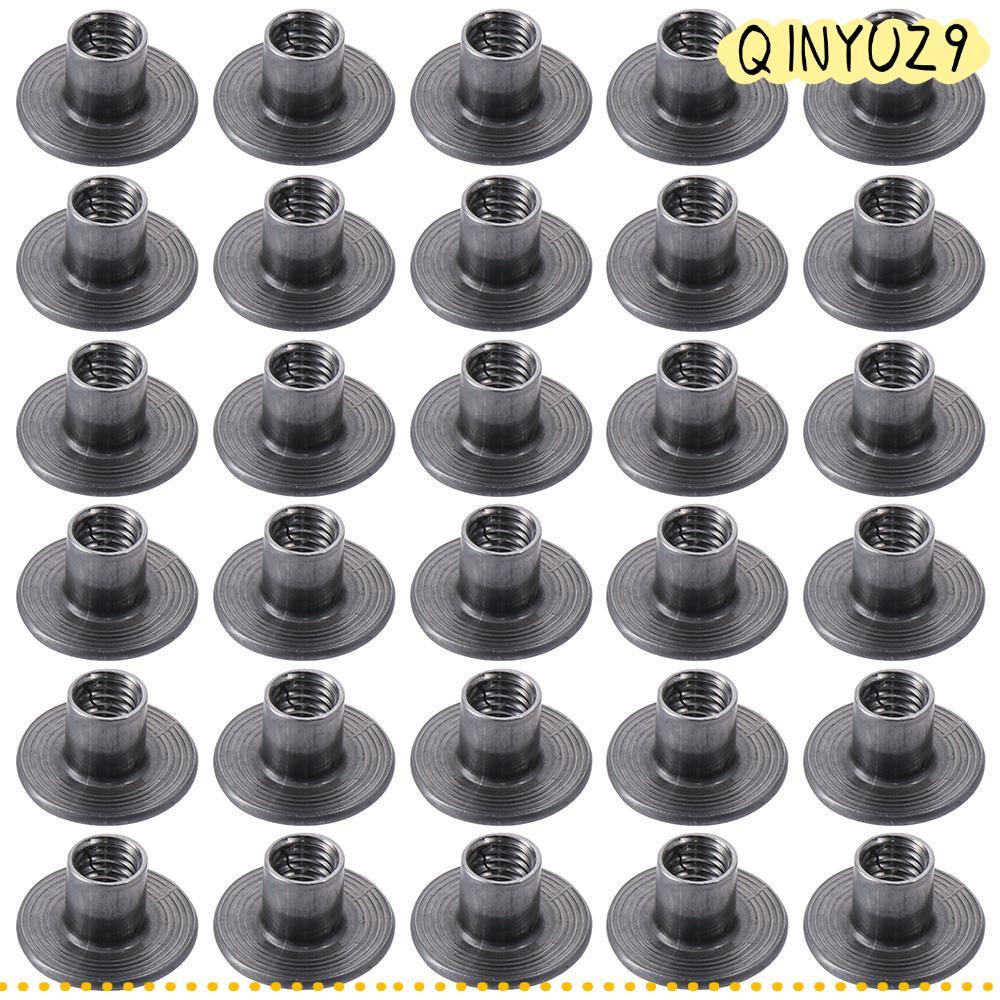 QINYUZ9QX 30 ชิ้น Tee Nut, M4 M5 M6 M8 M10 T-Nut, Through Hole Flange ใส่