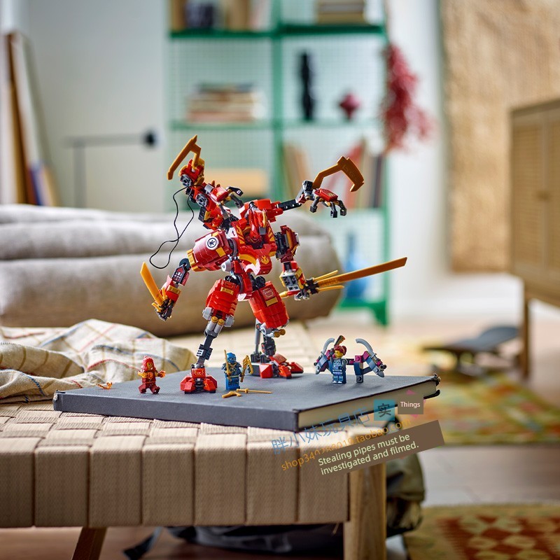 ninjago เลโก้ 2026 สไตล์ใหม่ Phantom Ninja Dragon Rise 2 Kais Climber Mecha Chariot Minifigure Build