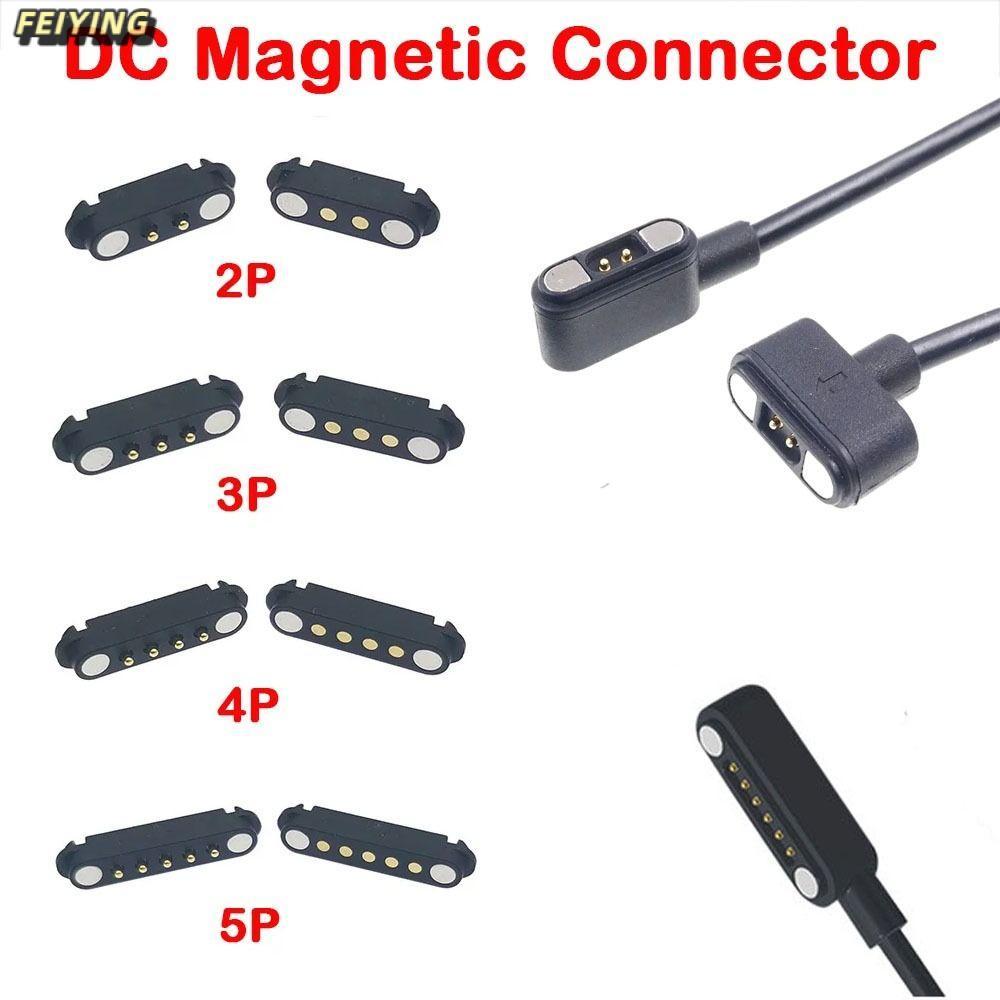 FEIYING Pogopin Magnetic Connector, 2A High Current DC Magnetic Pogo Pin Connector, 2Pin 3Pin 4Pin 5