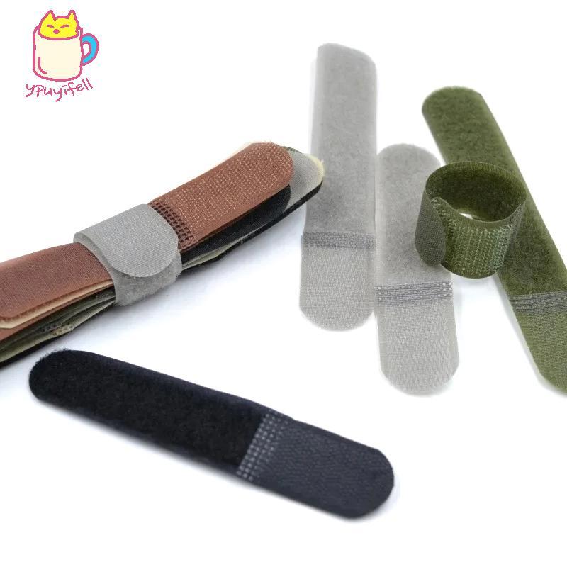 [YPU] 10 ชิ้นไนลอนสายคล้องคอสายรัด Webbing Organizer Fix Hook combed Loop Grip Wrapping Cord Reusabl