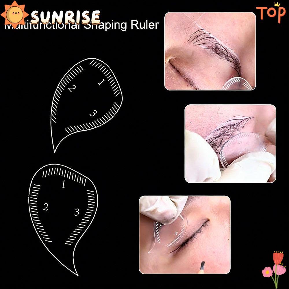 SUNRISE Brow Mapping Ruler, Reusable Fast Drawing 1 Minute Brow Shaping Ruler, Shaping Drawing Eyebrow Desgin ไม้บรรทัดสําหรับผู้เริ่มต้น