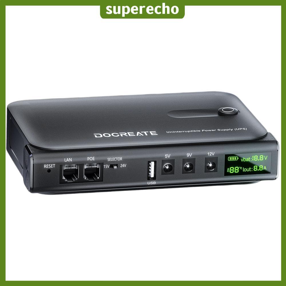 Mini UPS แบตเตอรี่สํารองรองรับ 5 V/9 V/12 V Multi-Voltage Mini DC UPS แบตเตอรี่สํารองสําหรับ Router 