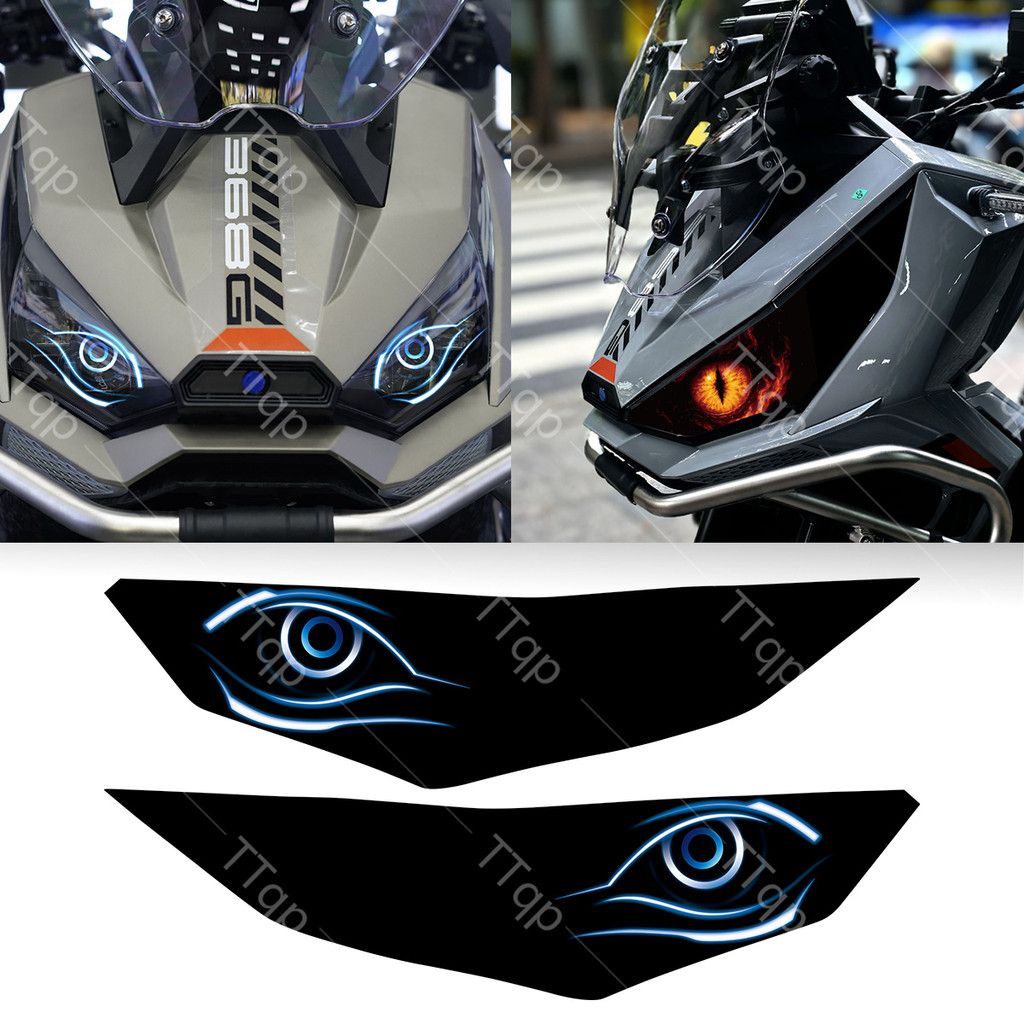 สําหรับไฟหน้ารถจักรยานยนต์ Zontes 368G‌ โปร่งใสฟิล์มป้องกันอุปกรณ์เสริมสติกเกอร์ตกแต่ง ง เอแคลส์