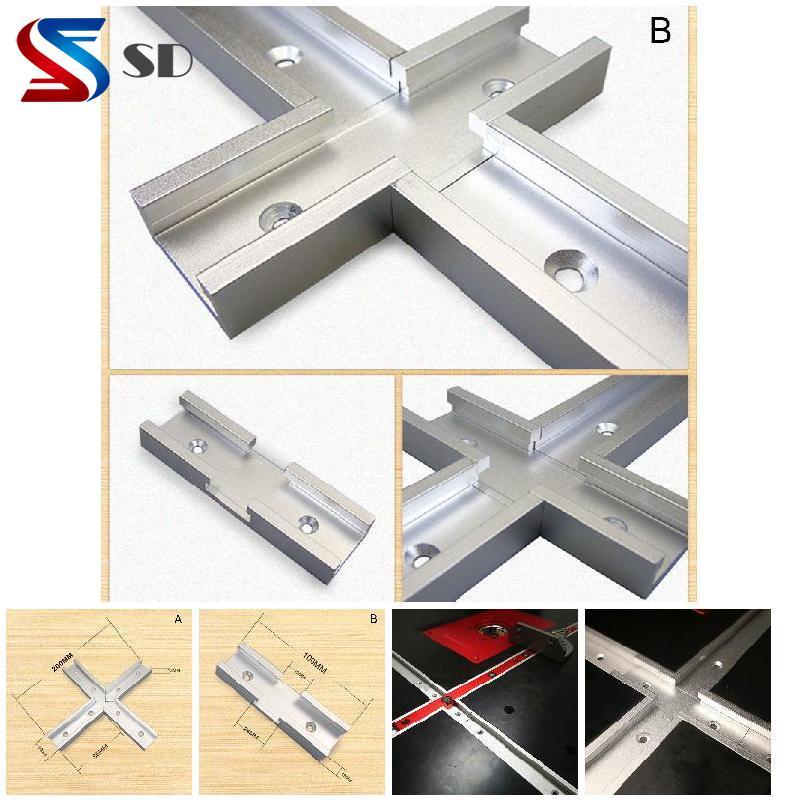 200 มม.ชุดขั้วต่อ T-track 30 ประเภท T-slot Miter Track Jig Fixture Slot Connector