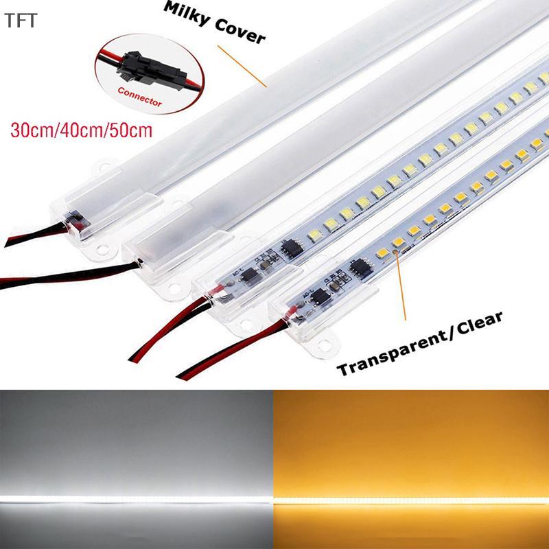 (FTT) แท่งไฟ LED AC220V ความสว่างสูงคลิป LED 30cm 40cm 72LEDs แถบแข็งประหยัดไฟ LED ใหม่