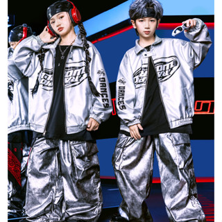 ชุดเต้นเด็ก ชุดเต้น เด็กผู้หญิง เสื้อฮิปฮอป ชุดเต้นรํา ชุดแด…