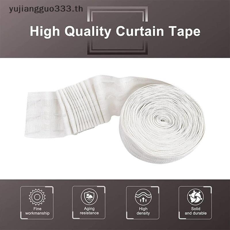 # yujiang # 10 เมตร/10.9Yards จีบผ้าม่าน Header เทปที่ถอดออกได้ผ้าม่าน Header เทปสําหรับผ้าม่านแสงผ้