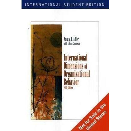 [BnB] USED International Dimensions Of Organizational Beahavior, 5th Ed by Nancy J. แอดเลอร์ Allison