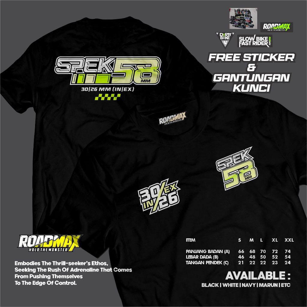 Specs 58 Mm 30 in 26ex Mens Motorcycle Racing Tshirt / Rider Motor Bike T-shirt Motor / Limited Edit