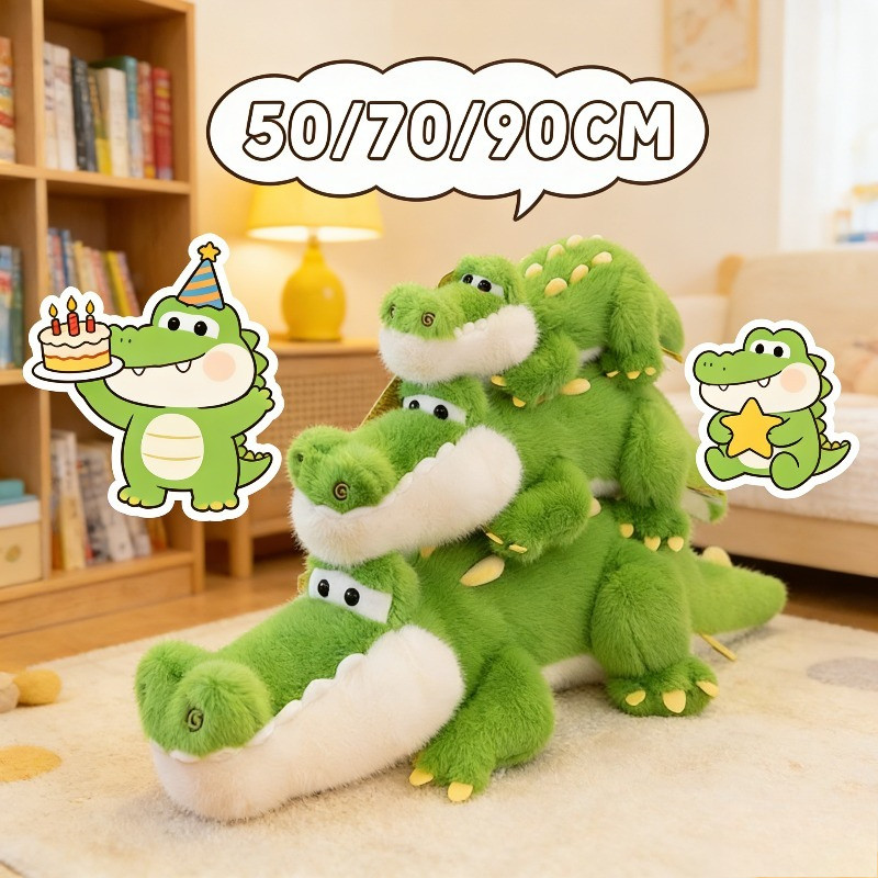 ของเล่นตุ๊กตาหมอนกอดจระเข้ น่ารักเนียนนุ่ม ยาว พิเศษ น่ากอดตอนนอน สําหรับเด็ก