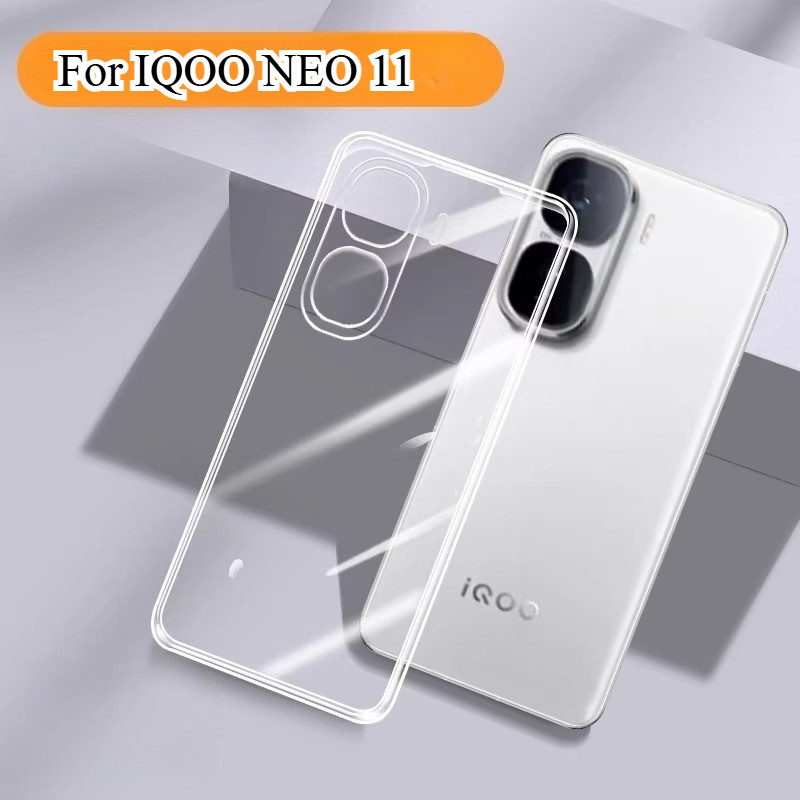 สําหรับ VIVO IQOO NEO 11 5G Ultra-thin ซิลิโคนใสนุ่มเคสโทรศัพท์สําหรับ IQOO NEO11 Clear TPU กันชนกล้อง Protector